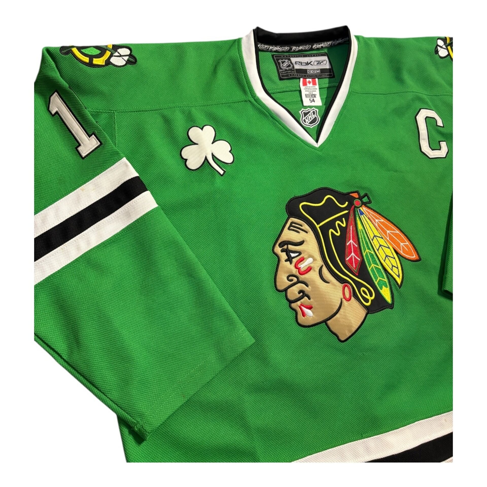 NHL Blackhawks Chicago Hockey Jersey/St. Patrick´s Day Edition - 3